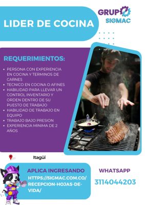 lider cocina vacante